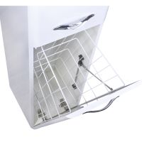 Шкаф пенал Style Line Каре 30 Люкс Plus с бельевой корзиной Белый арт-СС-00002271 — фото 4, Пеналы для ванной комнаты