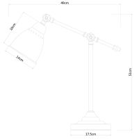 Настольная лампа Artelamp Braccio Античная бронза арт-A2054LT-1AB — фото 4, Настольные лампы