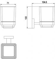 Стакан для зубных щеток Timo Selene Золото матовое арт-17033/17 — фото 2, Стаканы для зубных щеток