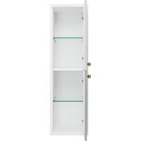 Шкаф пенал Brevita 50 Shades of Grey Анастейша 35 R подвесной Белый матовый Серый матовый арт-Ана-05035-01-01П — фото 3, Пеналы для ванной комнаты