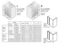 Душевая дверь New Trendy New Soleo Black 110 профиль Черный стекло прозрачное арт-D-0243A — фото 8, Распашные душевые двери