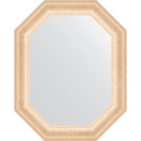 Зеркало Evoform Octagon 60x75 в багетной раме - Старый гипс 82 мм арт-BY 7142 — фото 1, Зеркала в ванную комнату
