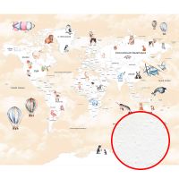 Фреска детская Ortograf Для самых маленьких 33708 Фактура бархат FX Флизелин (3,2*2,7) Бежевый, Карты арт-33708 (бархат FX) — фото 1, Фрески