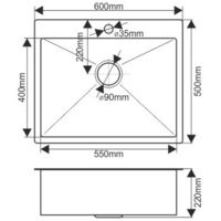 Кухонная мойка Fabia 60х50 Декор арт-60503D — фото 8, Кухонные мойки