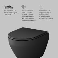Унитаз AM.PM Spirit V2.0 подвесной Черный матовый с сиденьем микролифт арт-C701700MBSC — фото 3, Подвесные унитазы