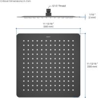 Верхний душ Aquatek Черный матовый арт-AQ2074MB — фото 7, Верхние души