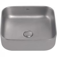 Раковина-чаша Abber Rechteck 39 Серебро матовое арт-AC2211MS — фото 3, Раковины накладные