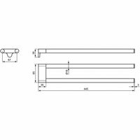 Полотенцедержатель Ideal Standard Connect двойной Хром арт-A9181AA — фото 2, Полотенцедержатели