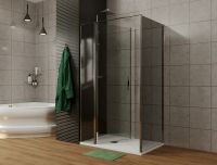 Душевая дверь Allen Brau Priority 140 профиль Хром стекло тонированное арт-3.31010.00G — фото 15, Распашные душевые двери