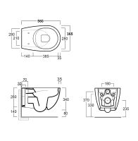 Унитаз Simas Vignoni подвесной Белый без сиденья арт-VI18bi — фото 6, Подвесные унитазы