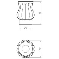 Стакан для зубных щеток Migliore Olivia Белый Хром арт-17569 — фото 2, Стаканы для зубных щеток