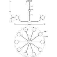 Люстра Maytoni Modern Rendez-vous Белая Латунь арт-MOD109PL-10BS — фото 3, Люстры