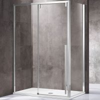 Душевой уголок Vincea Lugano 140х90 профиль Хром стекло прозрачное арт-VSR-1L9014CL-1 — фото 1, Прямоугольные душевые уголки