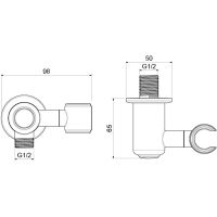 Шланговое подключение Aquatek Классик Золото арт-AQ2462PG — фото 2, Шланговые подключения