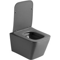 Унитаз Vincea Q-Line подвесной Антрацит матовый с сиденьем Микролифт арт-VT1-12MA — фото 2, Подвесные унитазы