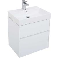 Тумба с раковиной Aquanet Бруклин 60 подвесная Белая арт-212596 — фото 4, Тумбы с раковиной