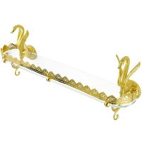 Стеклянная полка Migliore Luxor Золото арт-26131 — фото 1, Полки для ванной и душа