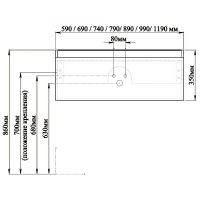 Тумба с раковиной SanVit Кубэ-1 60 подвесная Белая глянцевая арт-kkube1060w — фото 6, Тумбы с раковиной