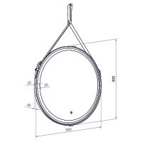 Зеркало Континент Millenium D 500 с подсветкой Черное с сенсорным выключателем арт-ЗЛП985 — фото 15, Зеркала в ванную комнату