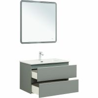 Тумба под раковину Aquanet Вега 80 подвесная Мисти грин арт-329603 — фото 10, Тумбы под раковину