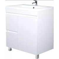 Тумба под раковину 1MarKa Cube 75Н Белый глянец арт-У79532 — фото 1, Тумбы под раковину