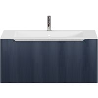 Тумба под раковину Creto Luna 100 подвесная Blue арт-17-Bl100 — фото 2, Тумбы под раковину