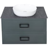 Тумба под раковину La Fenice Cubo 80 подвесная Серая матовая арт-FNC-01-CUB-G-80-2 — фото 6, Тумбы под раковину