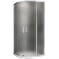 Душевой уголок Abber Schwarzer Diamant 90x90 профиль Хром стекло матовое арт-AG01090M — фото 1, Душевые уголки четверть круга