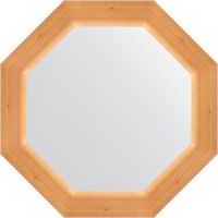 Зеркало Evoform Octagon 52х52 в багетной раме - Сосна 62 мм арт-BY 3718 — фото 1, Зеркала в ванную комнату