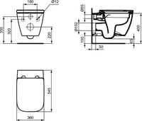 Комплект унитаза с инсталляцией Ideal Standard I.Life B с сиденьем Микролифт арт-I001401 — фото 15, Комплекты унитаз + инсталляция