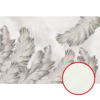 Фреска Ortograf Levity 33367 Фактура флок FLK Флизелин (4*2,7) Серый, Перья арт-33367 (флок FLK) — фото 1, Фрески