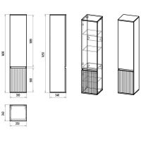 Товар: Шкаф пенал Brevita Enfida 35 R Зеленый матовый арт-ENF-05035-0801R - фото 12 Шкаф пенал Brevita Enfida 35 R Зеленый матовый арт-ENF-05035-0801R — фото 12, Пеналы для ванной комнаты