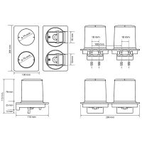 Дозатор для жидкого мыла Bemeta Organic двойной Хром Белый арт-157109271 — фото 3, Дозаторы