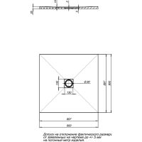 Душевой поддон из искусственного камня Aquanet Pleasure 90x90 Черный арт-258888 — фото 7, Душевые поддоны из искусственного камня