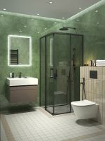 Керамическая плитка Kerama Marazzi Флорентина зелёный глянцевый настенная 20х23,1 см арт-24034 — фото 3, Керамическая плитка