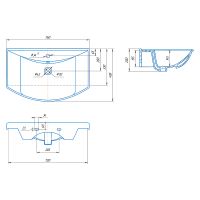 Тумба с раковиной Misty Лувр 75 Серая арт-УТ000014249 — фото 4, Тумбы с раковиной