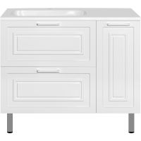 Тумба под раковину Style Line Альба 90 L Люкс Plus Белая арт-ЛС-000010052 — фото 1, Тумбы под раковину