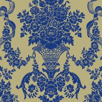 Обои LOYMINA Boudoir Флизелин (1*10,05) Коричневый/Синий/Серый, Дамаск/Вензель арт-GT2 021 — фото 1, Обои для стен