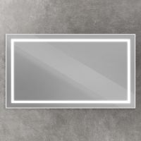 Зеркало BelBagno Kraft 140 с подсветкой Сатин с сенсорным выключателем арт-SPC-KRAFT-1400-800-SENS-AL — фото 1, Зеркала в ванную комнату