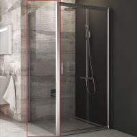 Душевая стенка Ravak Blix BLPS-100 профиль Сатин стекло Графит арт-9BHA0U00ZH — фото 1, Боковые стенки