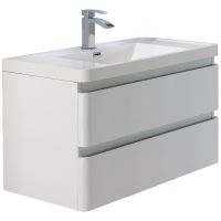 Тумба с раковиной Parly Spa Gucci 80 10119 подвесная Белая глянцевая арт-Gucci80 — фото 1, Тумбы с раковиной