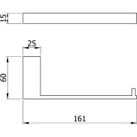 Держатель туалетной бумаги Nofer Corinto Черный арт-16932.N — фото 2, Держатели туалетной бумаги