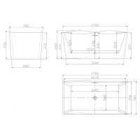Акриловая ванна Esbano Granada 170x78 без гидромассажа арт-ESVAGRAN — фото 4, Акриловые ванны