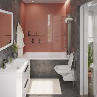 Шторка на ванну STWORKI Стокгольм GV-861 MT 60 3GW241TTKK000 профиль Хром матовый стекло прозрачное арт-449622 — фото 3, Неподвижные шторки для ванной