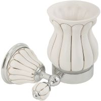 Стакан для зубных щеток Migliore Olivia Белый Хром арт-17568 — фото 1, Стаканы для зубных щеток