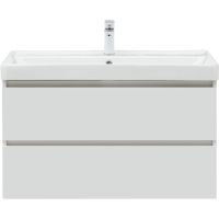 Тумба с раковиной Aquanet Вега 90 подвесная Белый глянец арт-327998 — фото 2, Тумбы с раковиной