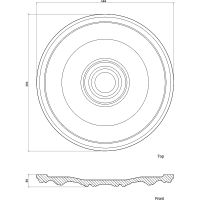 Розетка потолочная Европласт 404x38x404 мм арт-1.56.050 — фото 2, Розетки потолочные