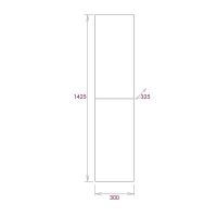 Шкаф пенал Onika Марбл 30.10 подвесной Мрамор Камень бетонный арт-403076 — фото 6, Пеналы для ванной комнаты