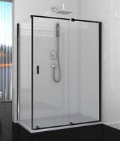 Душевой уголок Ceruttispa 120x90 профиль Черный матовый стекло прозрачное арт-PREMIATA В120-8 — фото 2, Прямоугольные душевые уголки
