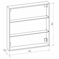 Зеркальный шкаф Континент Reflex LED 80 с подсветкой Белый арт-МВК027 — фото 14, Зеркальные шкафы в ванную